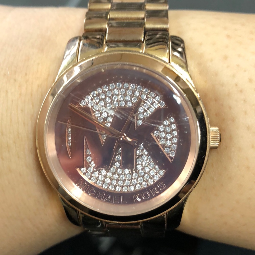 Authentic rose gold Michael kors watch